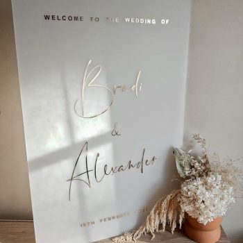 Frosted Acrylic Welcome Sign